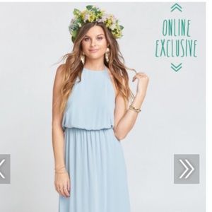 NWT! Heather halter chiffon maxi dress